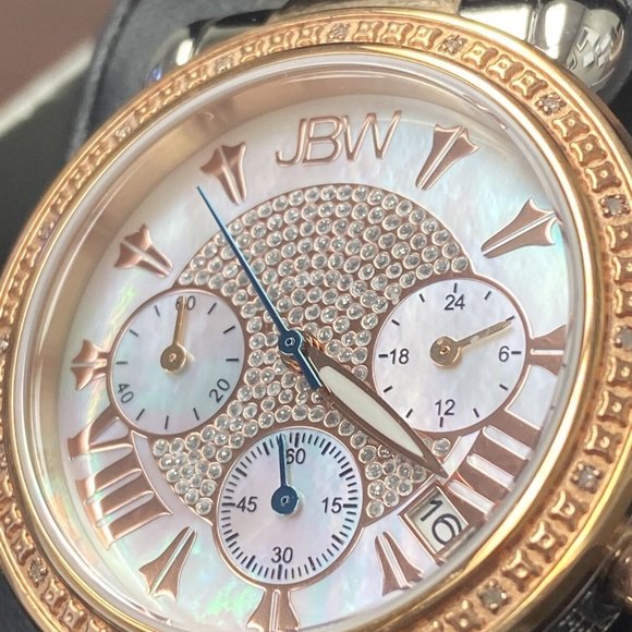 JBW Ladies Wrist Watch Diamond Rose Gold-Plated Mother of Pearl Dial JB-6210-N - Picture 3 of 9